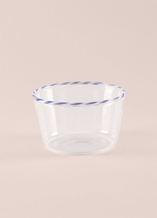 Hermia Tazón de Vidrio Azul de 150 ml